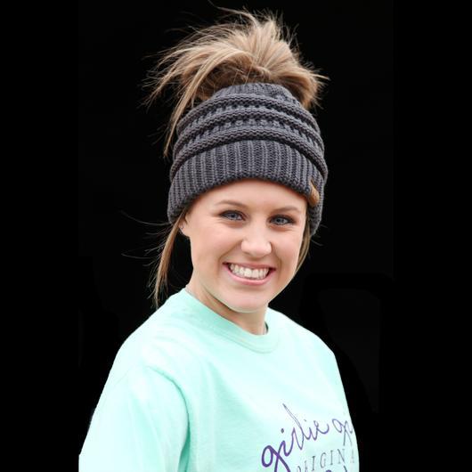 CC Beanie Messy Bun Beanies - Solid Colors - MB20