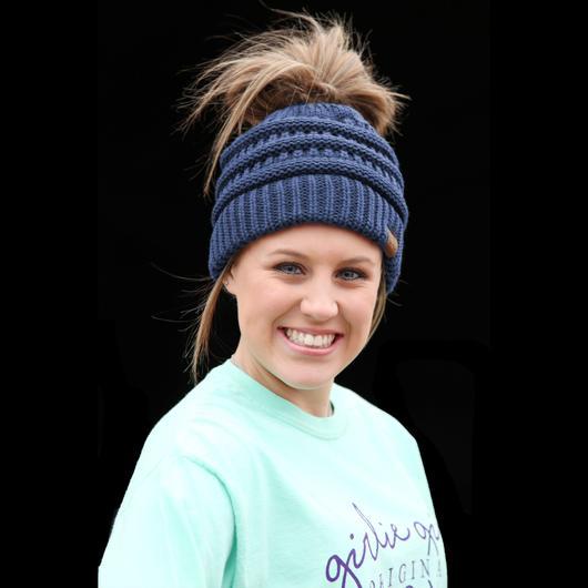 CC Beanie Messy Bun Beanies - Solid Colors - MB20