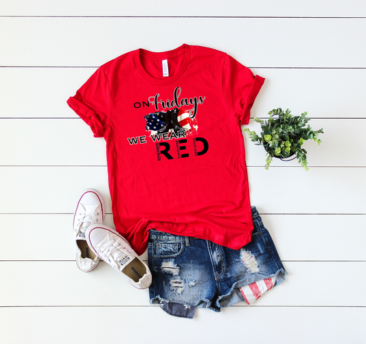 On Fridays We Wear Red SS Graphic Tee