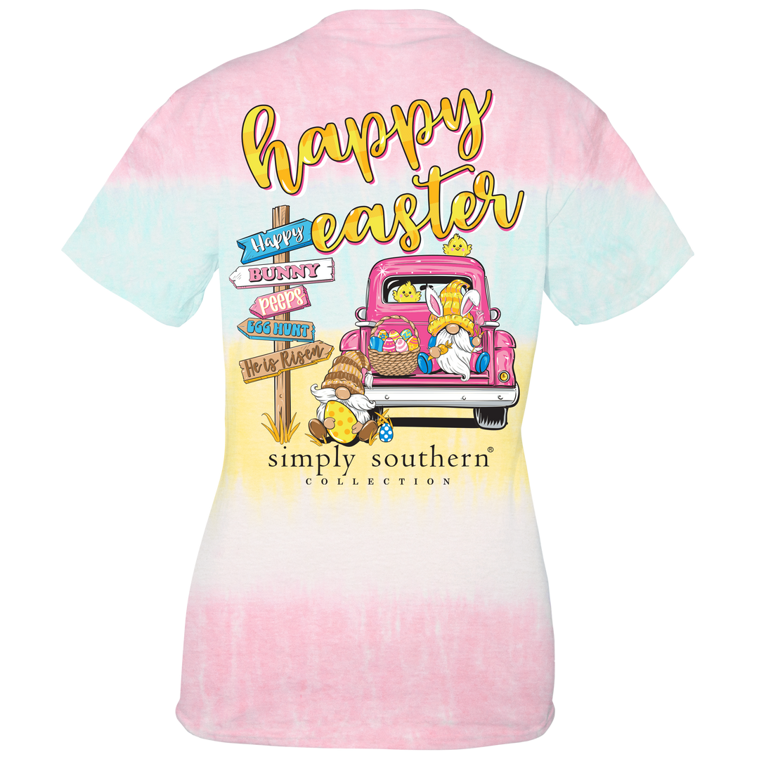 YOUTH - Simply Southern - Happy Easter Tie Dye SS Tee