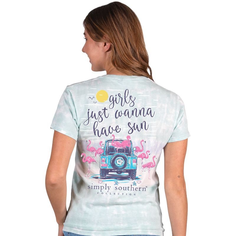 FINAL SALE - Simply Southern - Girls Just Wanna Have Sun Tie Dye SS Tee