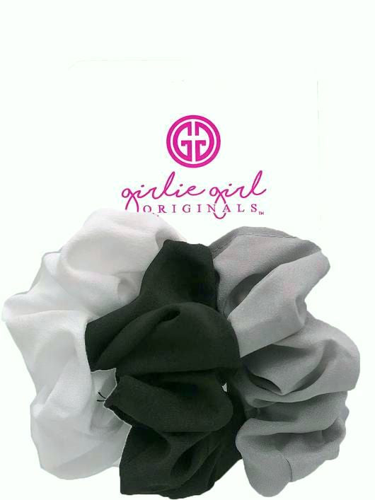 Pack of 3 Assorted Hair Scrunchies - Solid Colors - SCR6