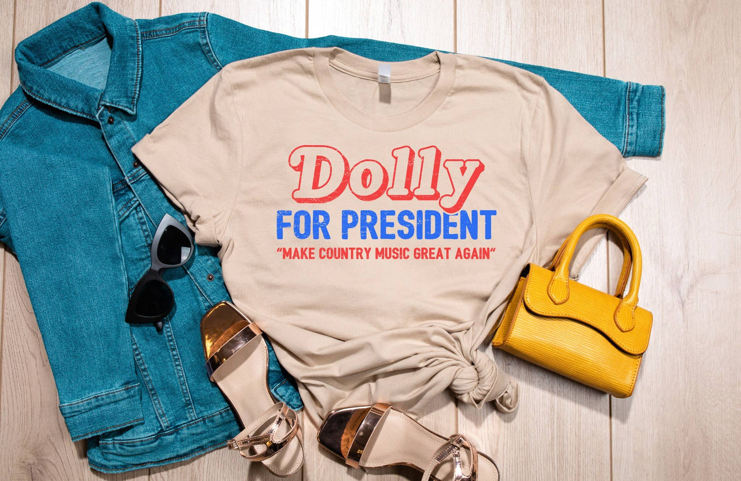 PREORDER - Retro Dolly For President SS Boutique Soft Tee
