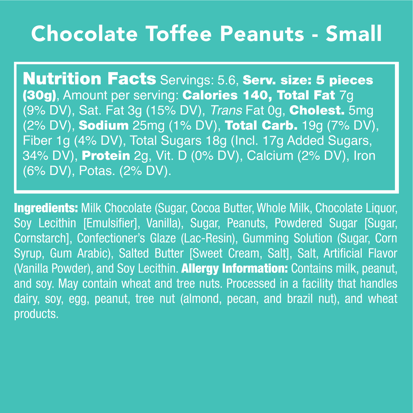 Candy Club - Chocolate Toffee Peanuts / 6 oz