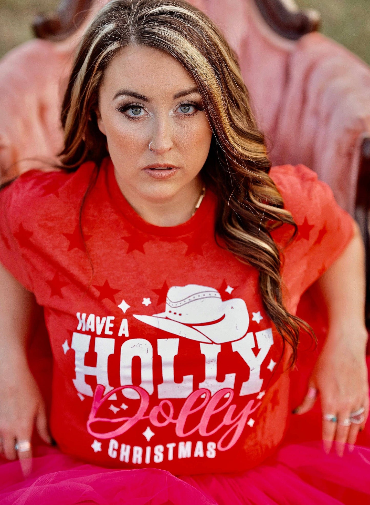 The Have A Holly Dolly Christmas Tee