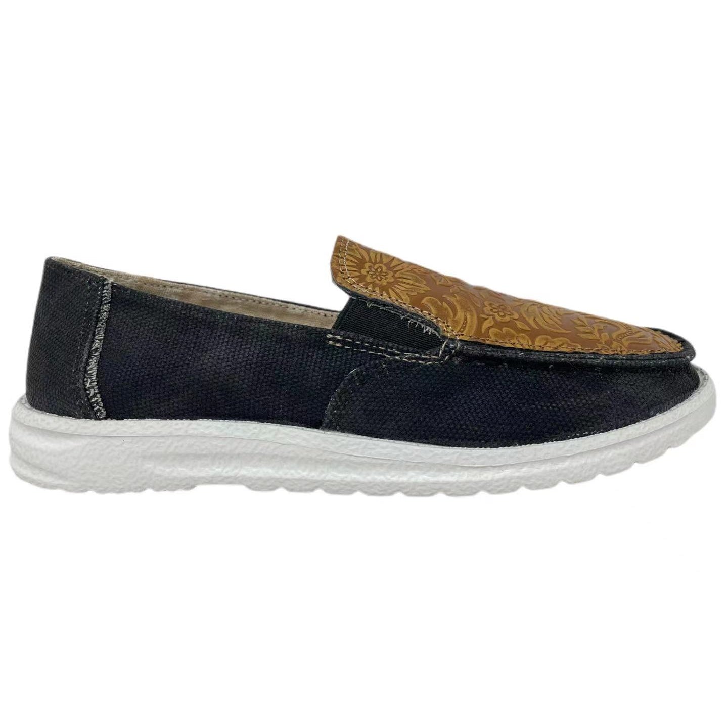 Gypsy Jazz Pasadena Black Slip On Canvas Shoe