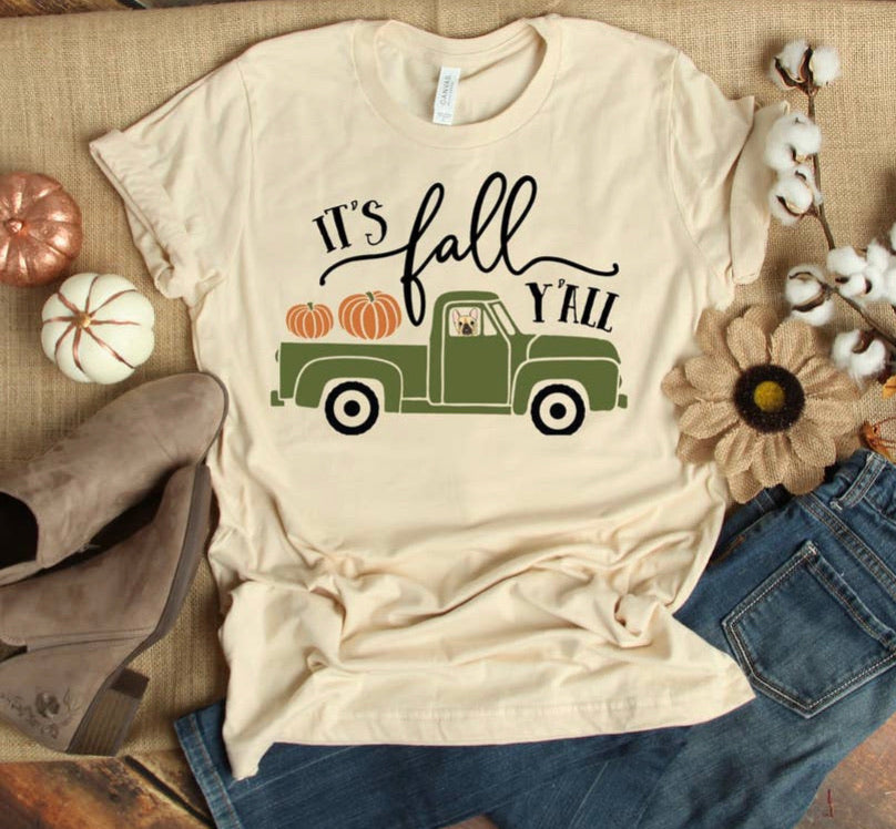 PREORDER - It’s Fall Y’all Pumpkin Truck Boutique Soft Tee