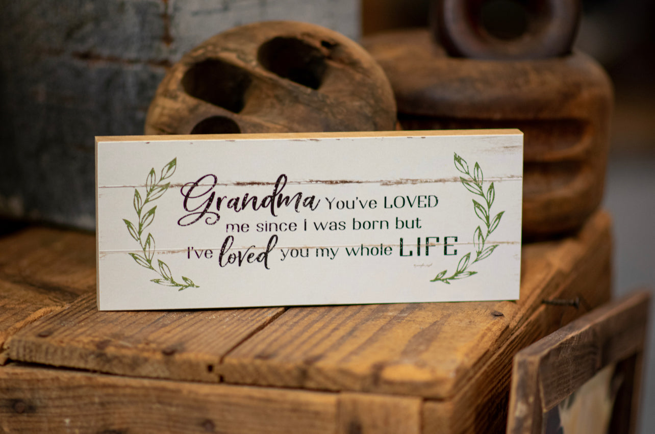 USA MADE - Grandma I Love You Wood Block Sign