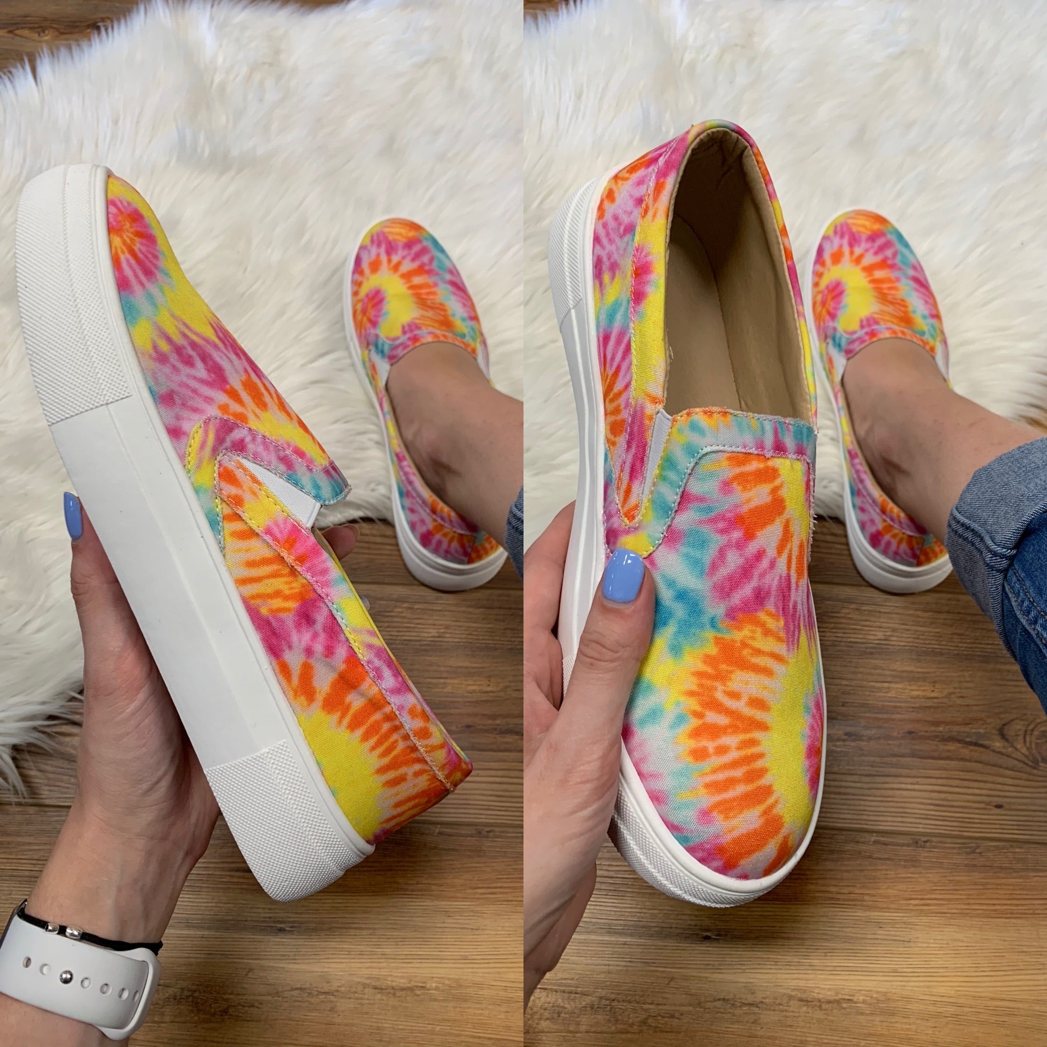 Women’s store Tie-Dye slip-on canvas shoes