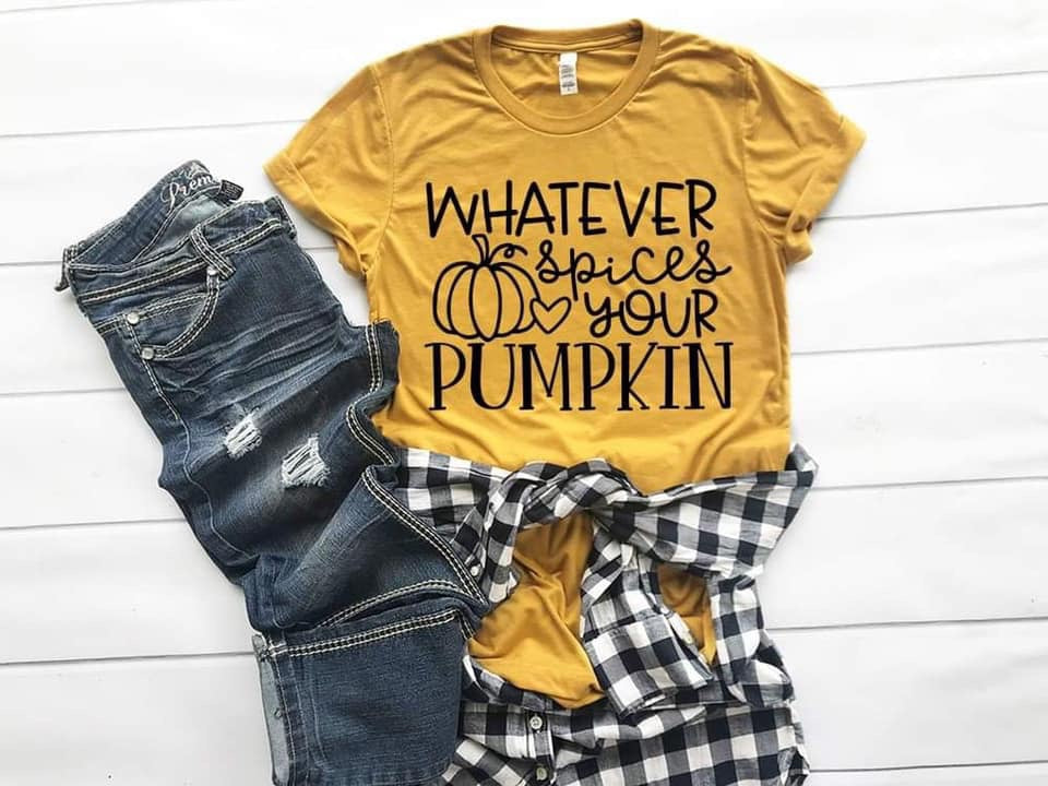 PREORDER - Whatever Spices Your Pumpkin Bella Canvas Tee - Custom Printed
