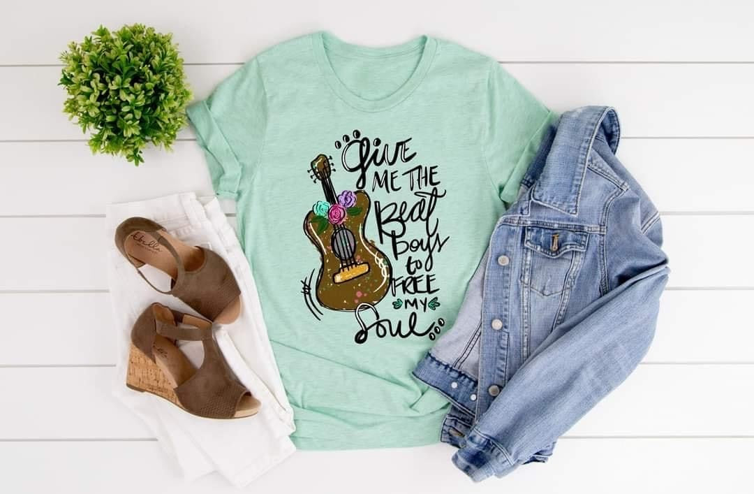 PREORDER - Give Me The Beat Boys Guitar Soft Boutique Tee