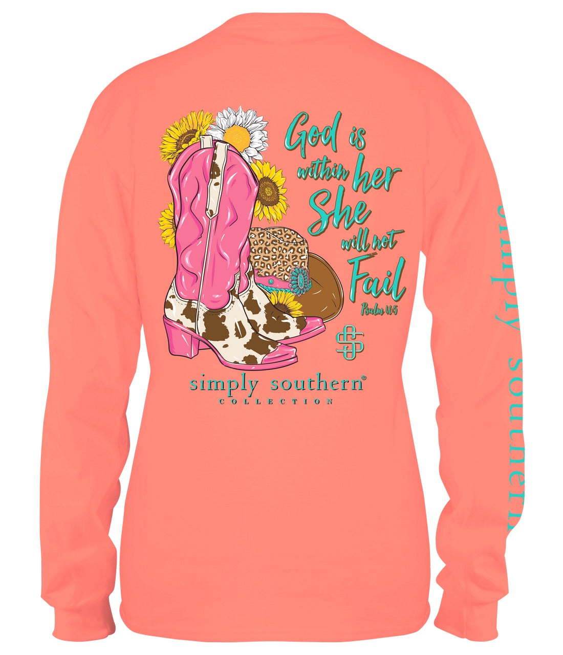 FINAL SALE - Simply Southern - God is Within Her Long Sleeve Tee