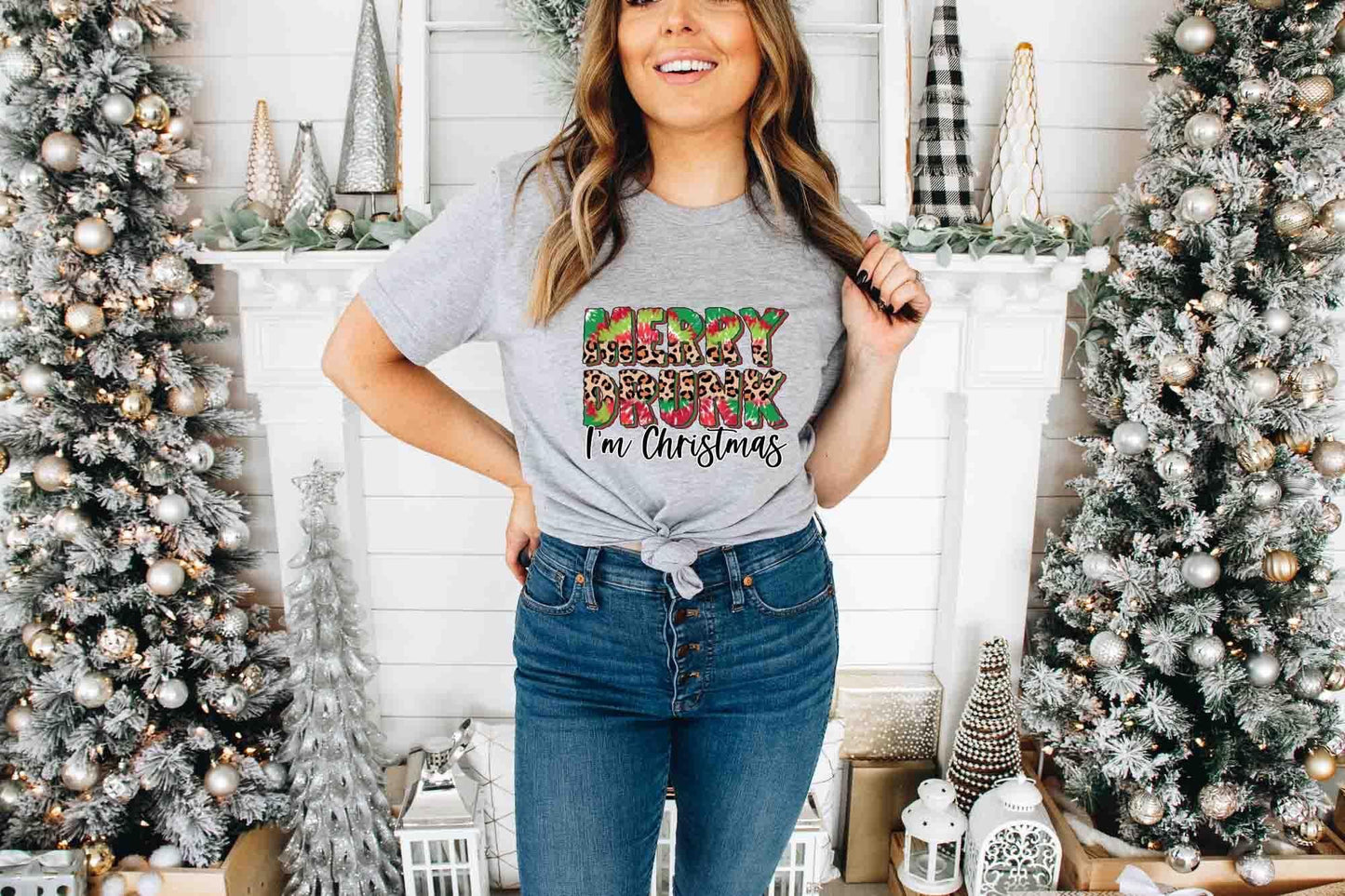 PREORDER - Merry Drunk I'm Christmas Funny Soft Boutique Tee