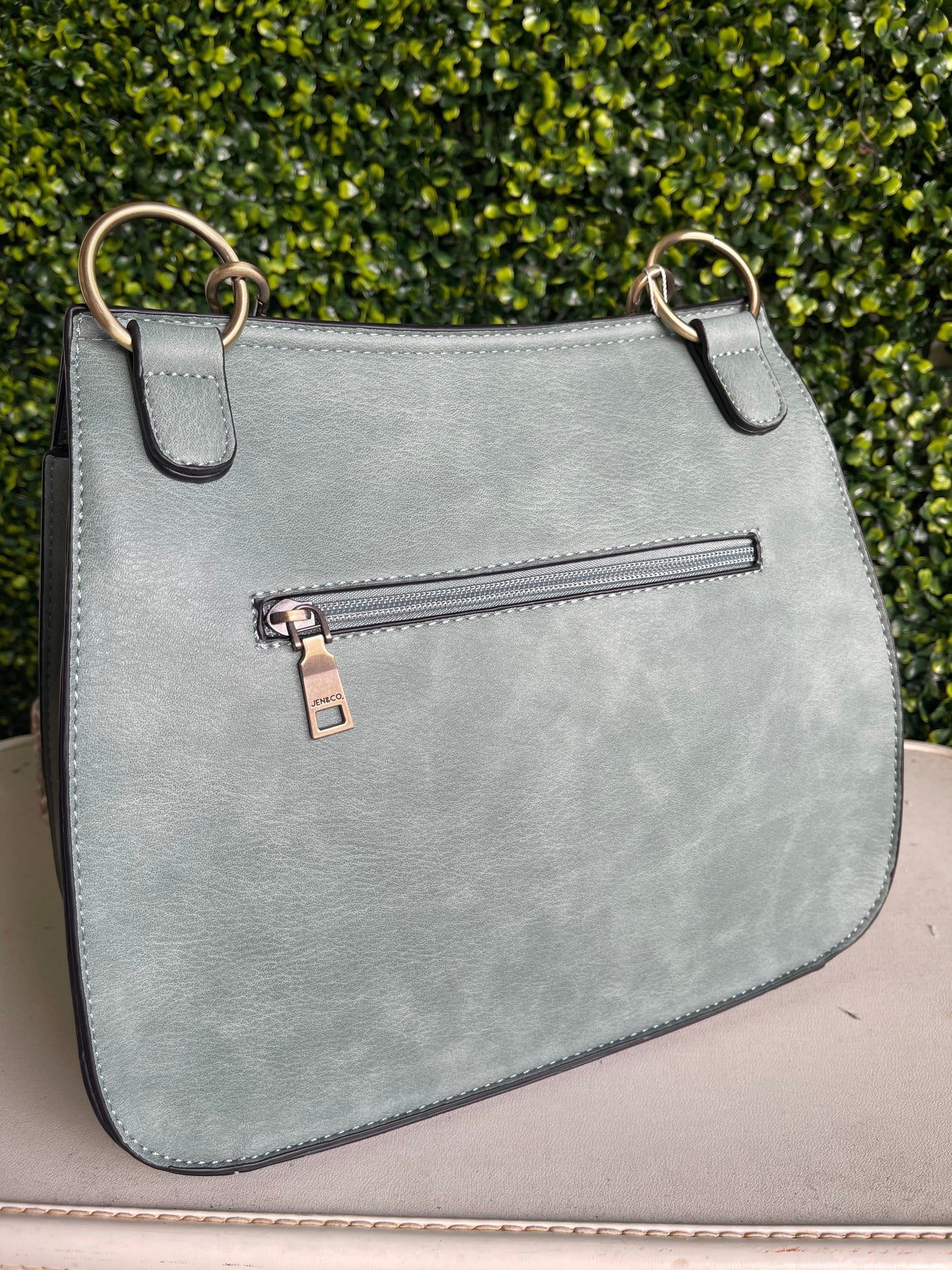 The Brinley Studded Crossbody Bag - Teal