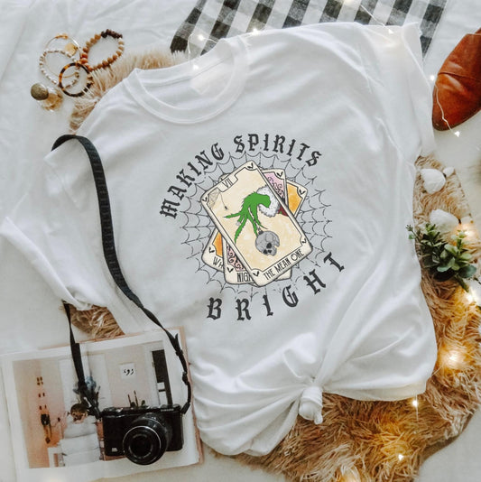 PREORDER - Making Spirits Bright Spooky Christmas SS Graphic Tee
