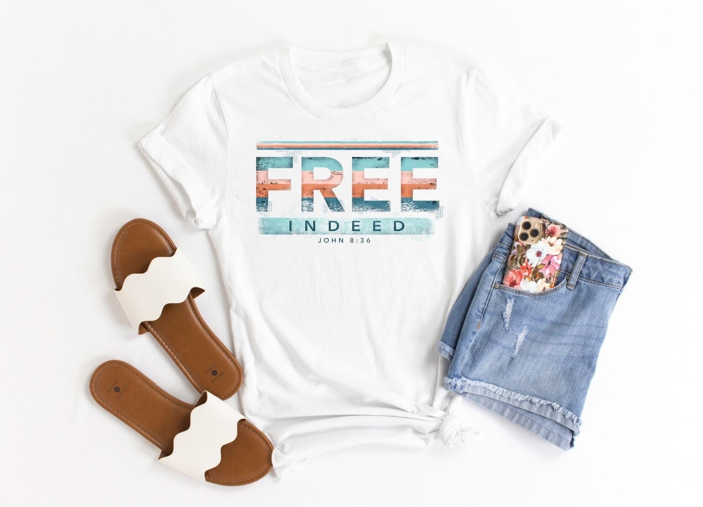 PREORDER - Free Indeed John 8:36 Christian Boutique Soft Tee