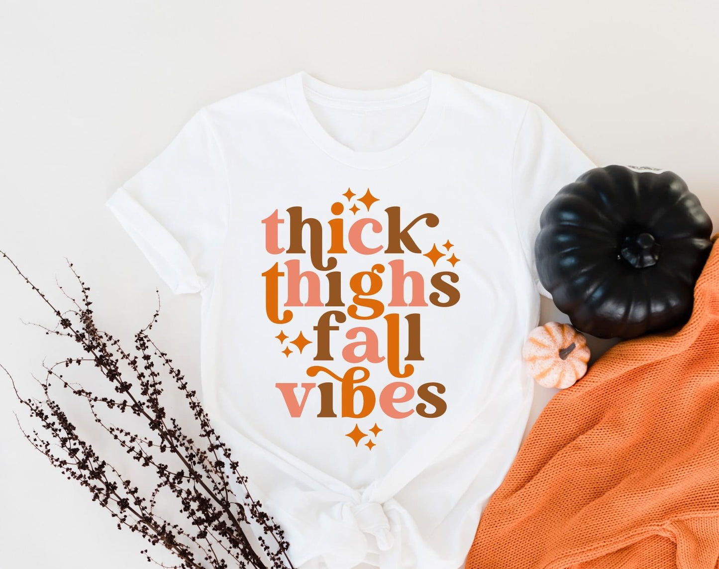 PREORDER - Thick Thighs Fall Vibes Soft Boutique Tee