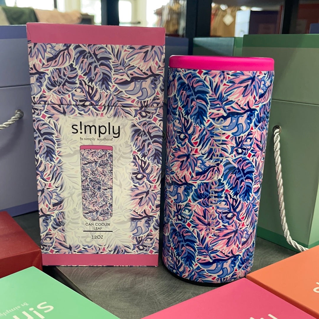 FINAL SALE - Simply Drinkware by Simply Southern - 12oz Slim Can Cooler - Leaf