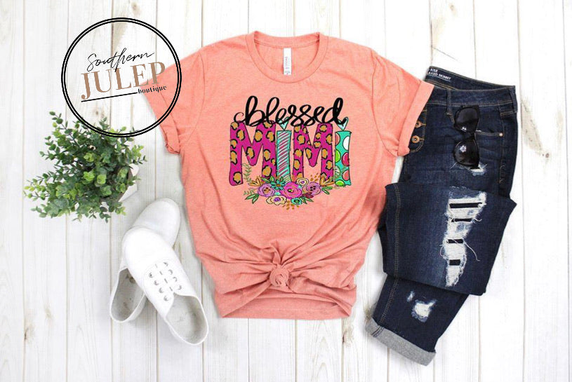 Blessed Mimi SS Boutique Tee - Custom Printed Preorder Tees