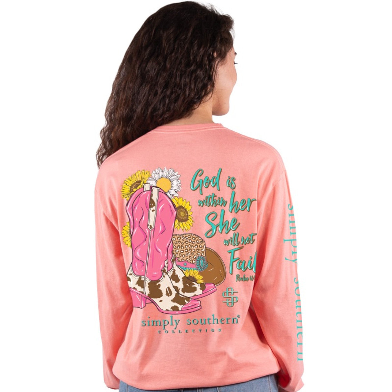 FINAL SALE - Simply Southern - God is Within Her Long Sleeve Tee