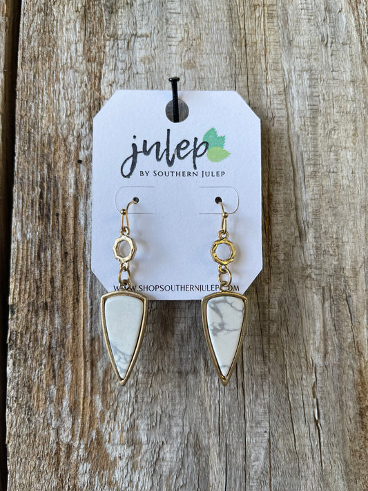 The Navya Earrings - White