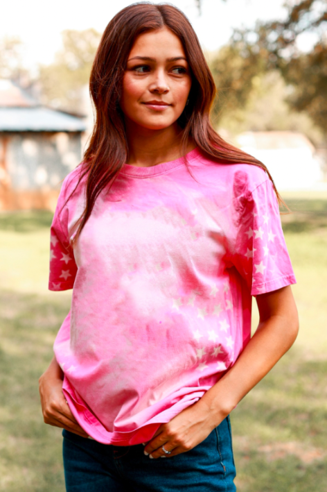 FINAL SALE - The Pink Star Bleached Tee