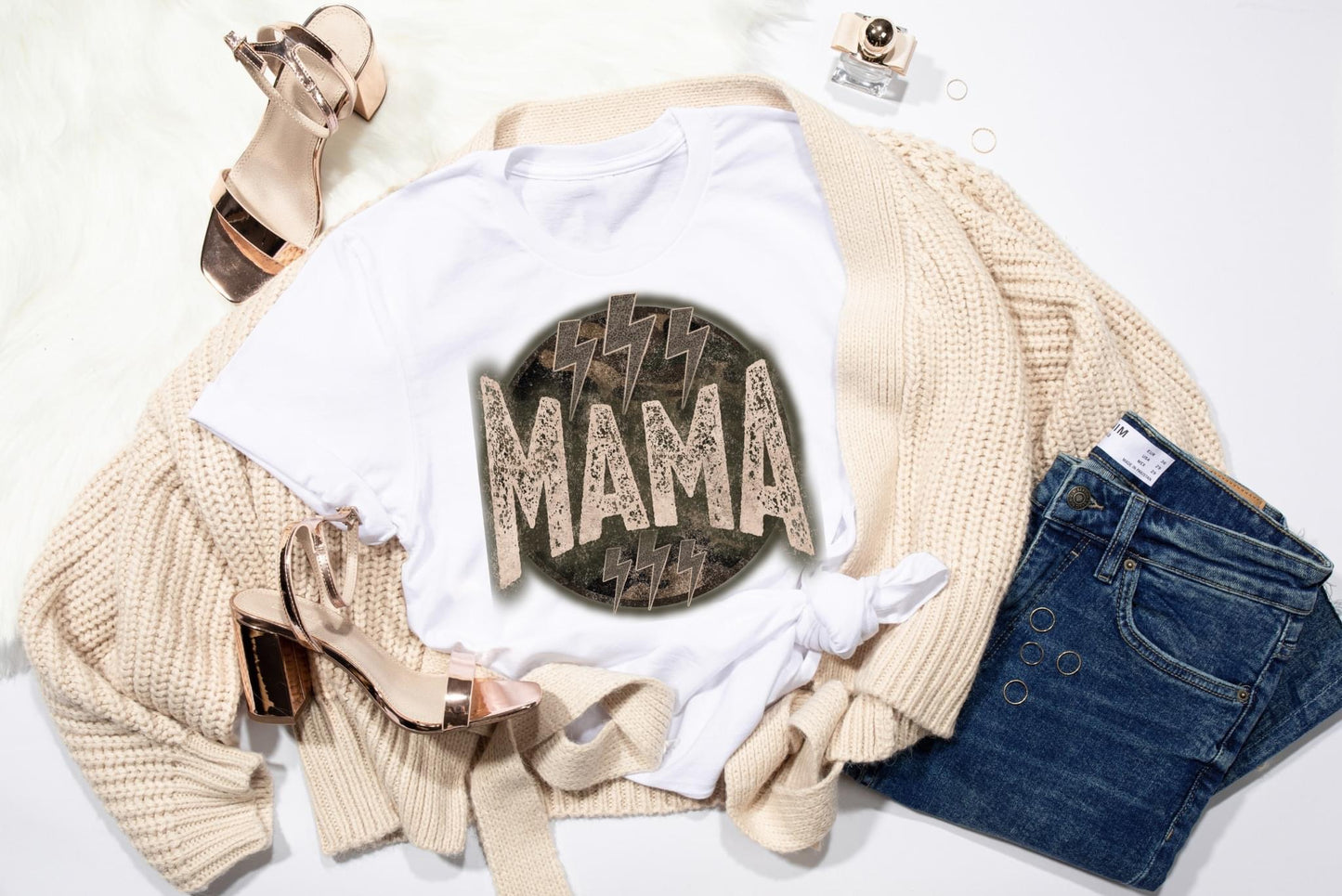 PREORDER - Mama Lightning Bolts Soft Boutique Tee