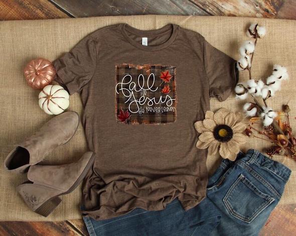 PREORDER - Fall For Jesus Heather Brown Boutique Soft Tee