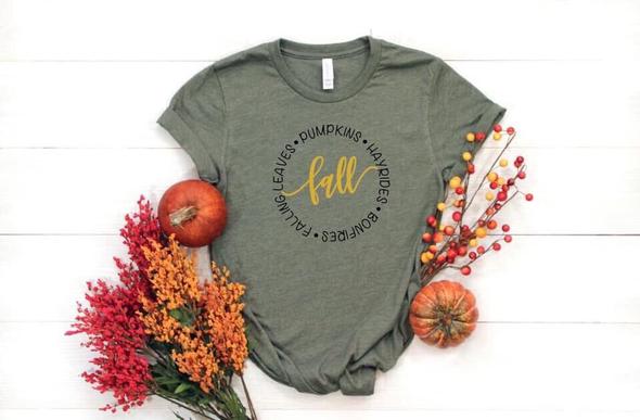PREORDER - Fall Words Circle Boutique Soft Tee