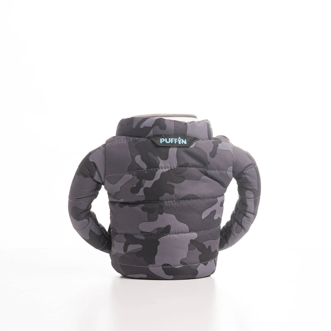 Puffin Can & Bottle Cooler Jacket - CAMO GREY