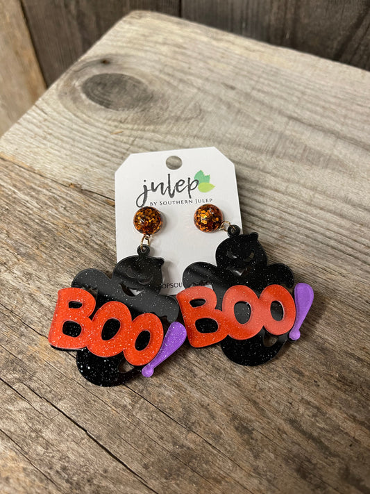 The Boo Ghost Earrings - Black