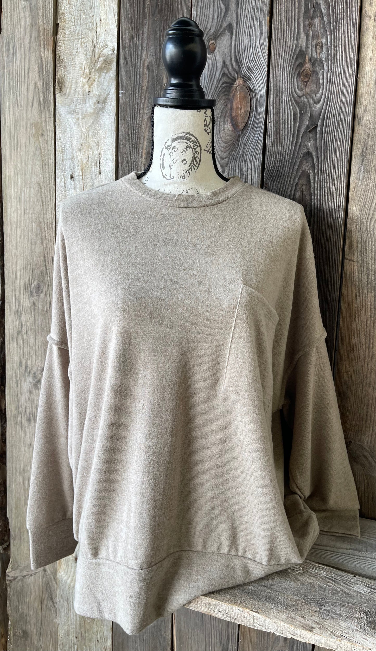The Tangee Oatmeal Melange Sweater