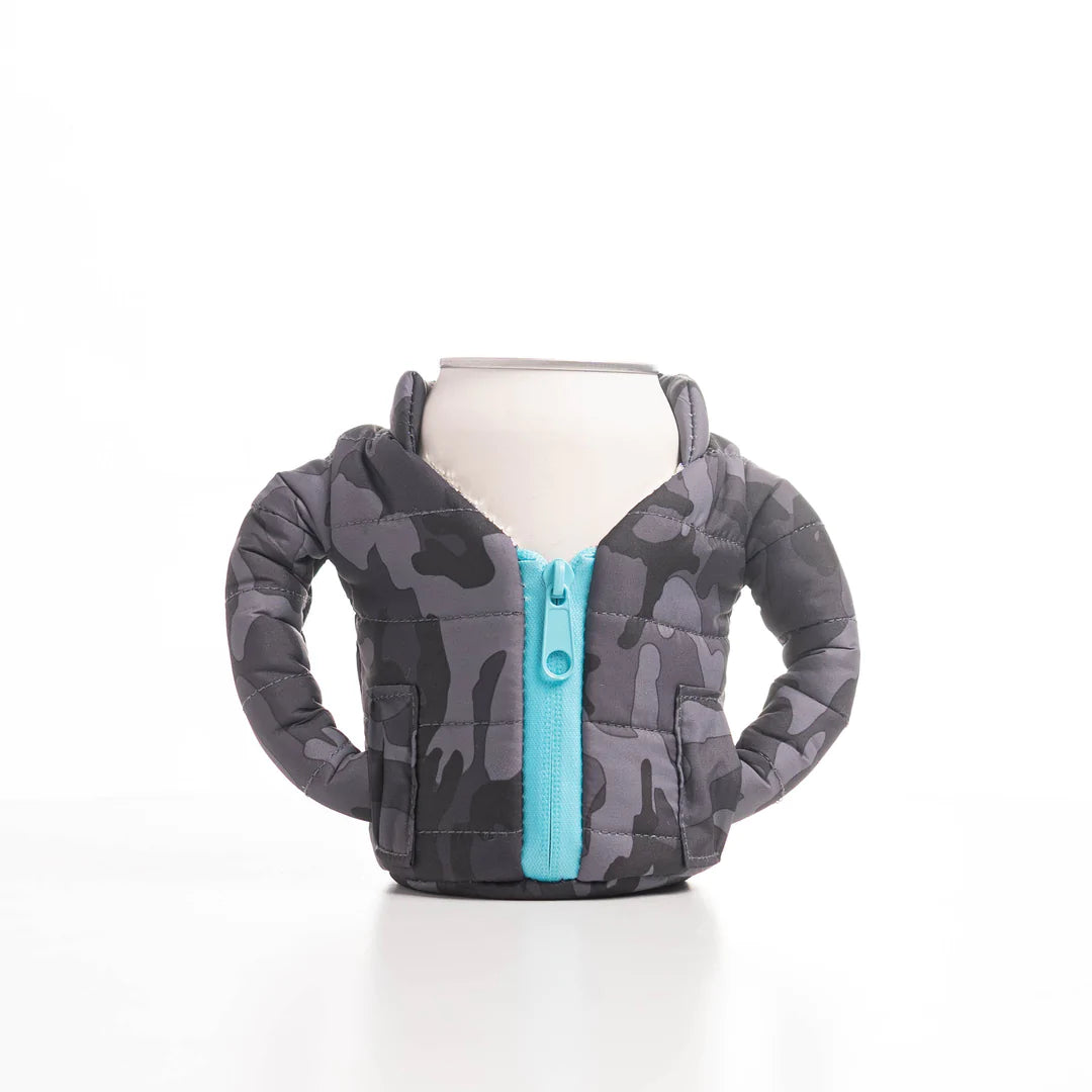 Puffin Can & Bottle Cooler Jacket - CAMO GREY