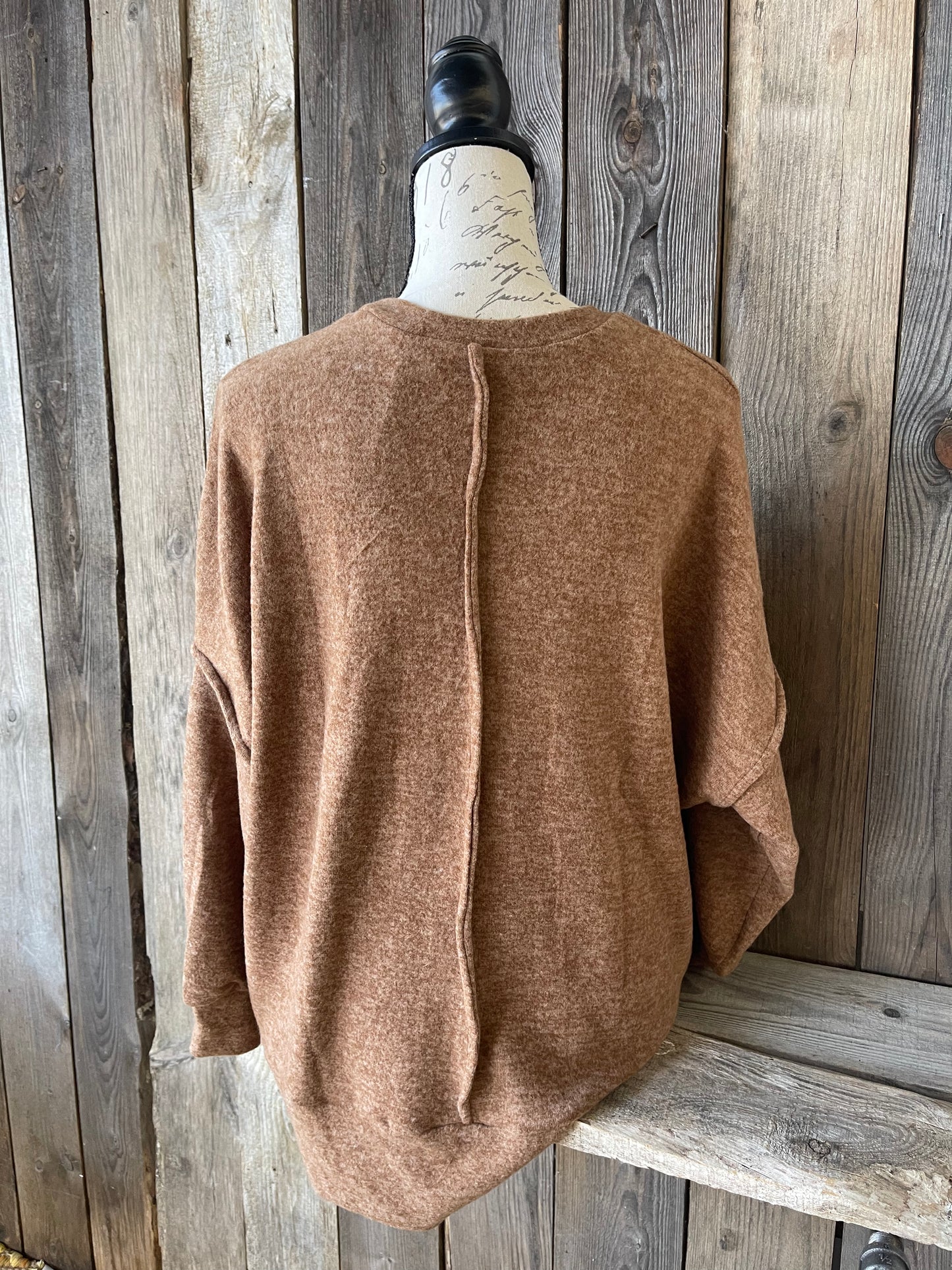 The Tangee Camel Melange Sweater