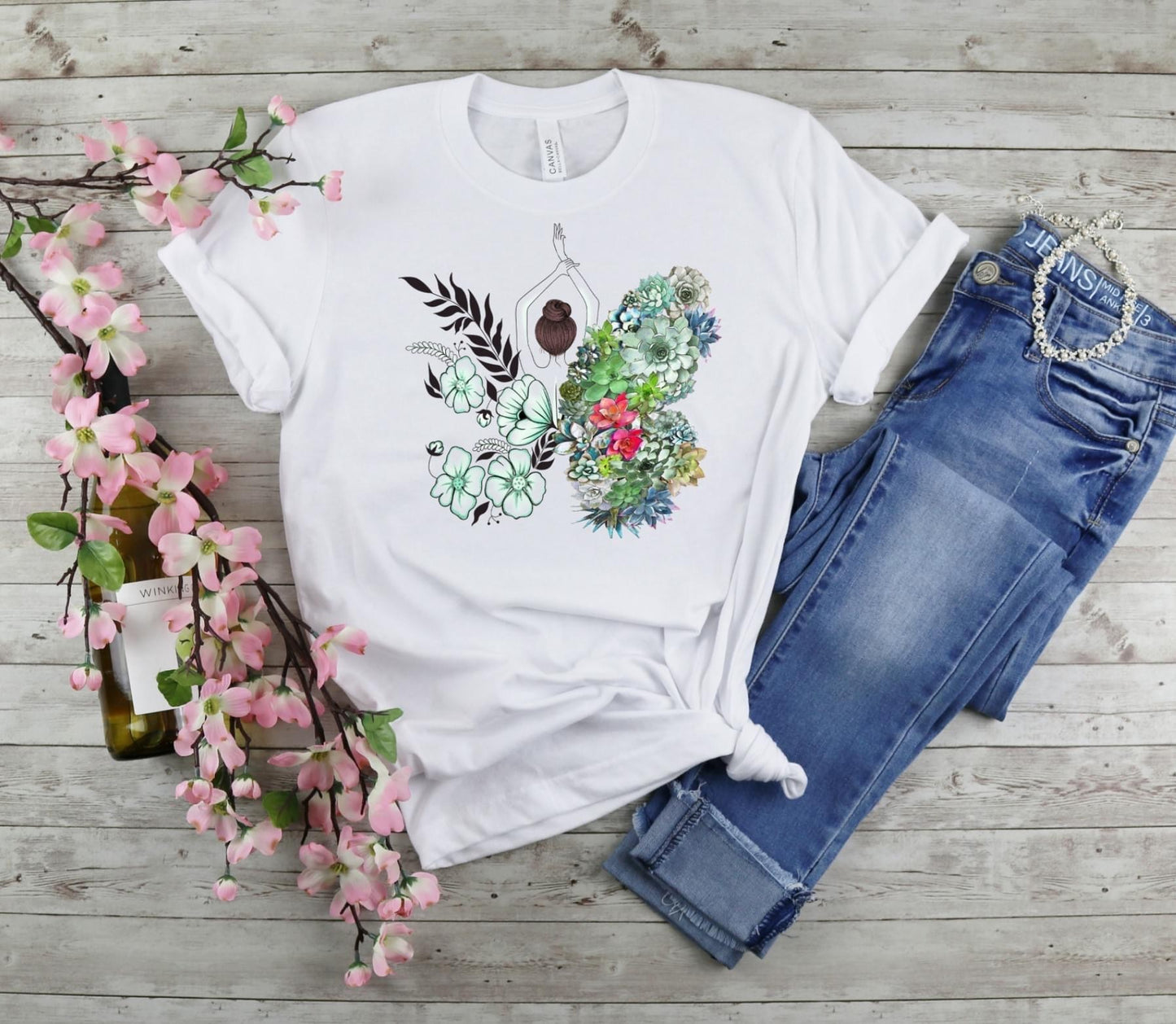 PREORDER - Floral Butterfly Ballerina Soft Boutique Tee