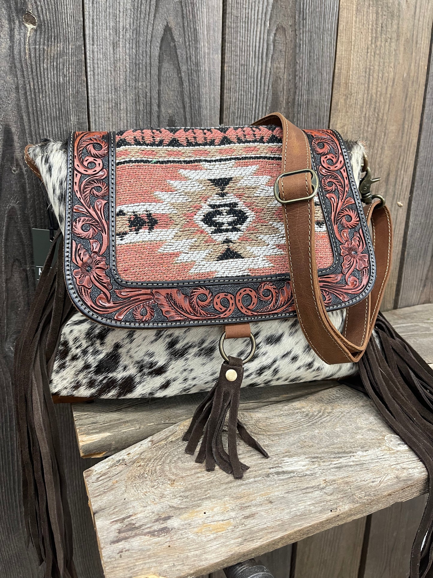 Myra Bag - Sansa Azteca Hand-Tooled Bag