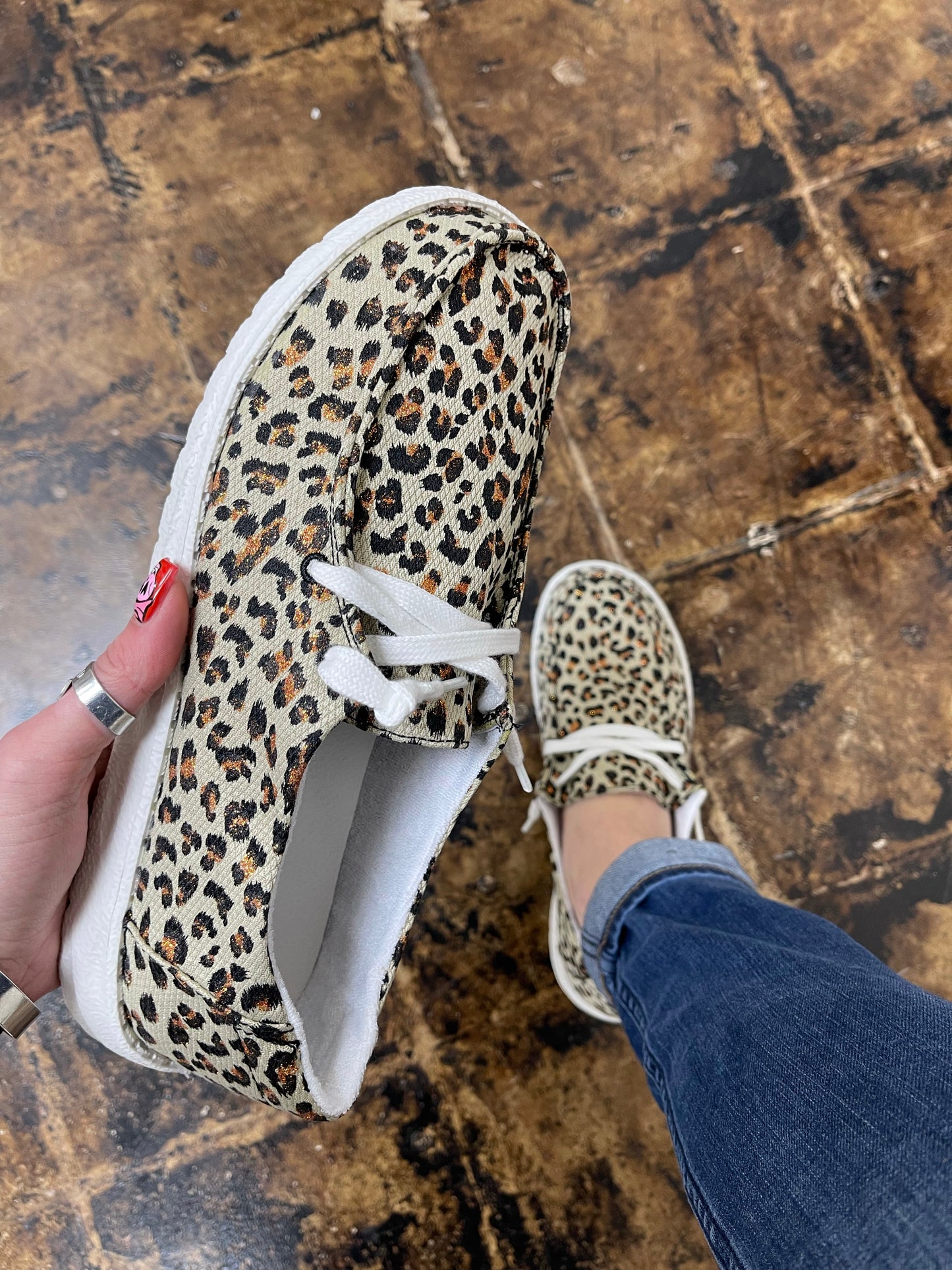 New Gypsy Jazz Gia Slip On Canvas Sneaker - Taupe Leopard