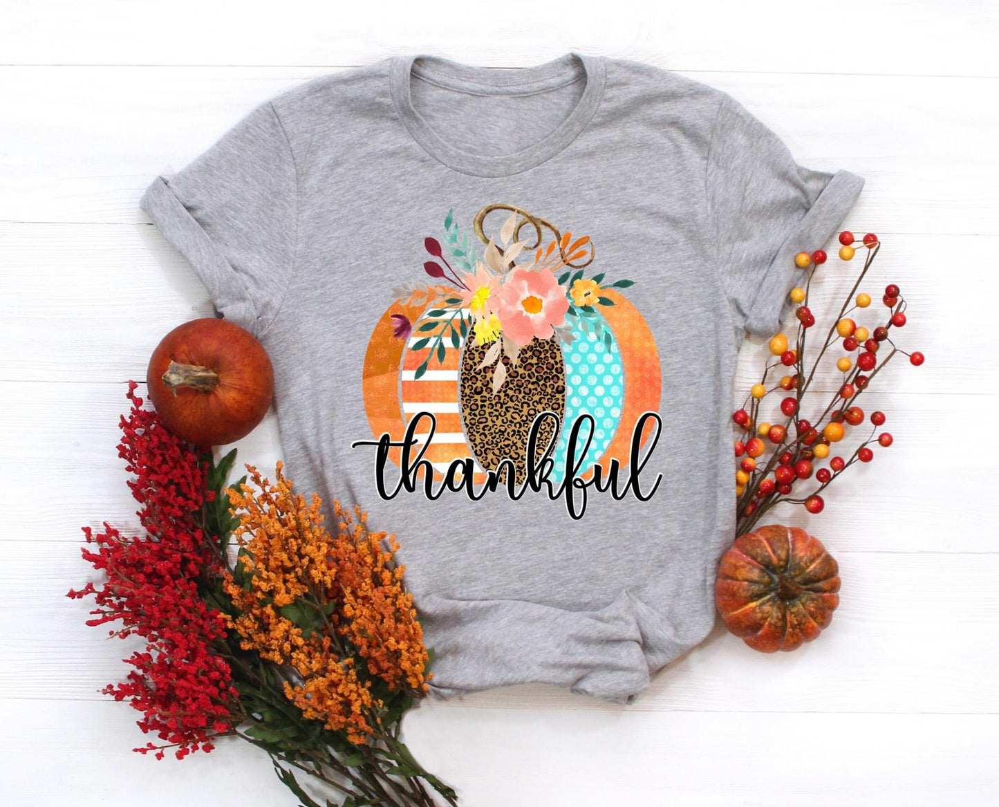 PREORDER - Thankful Patchwork Soft Boutique Tee