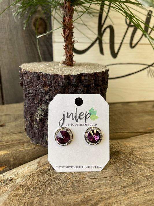 The Priscilla Earrings - Amethyst