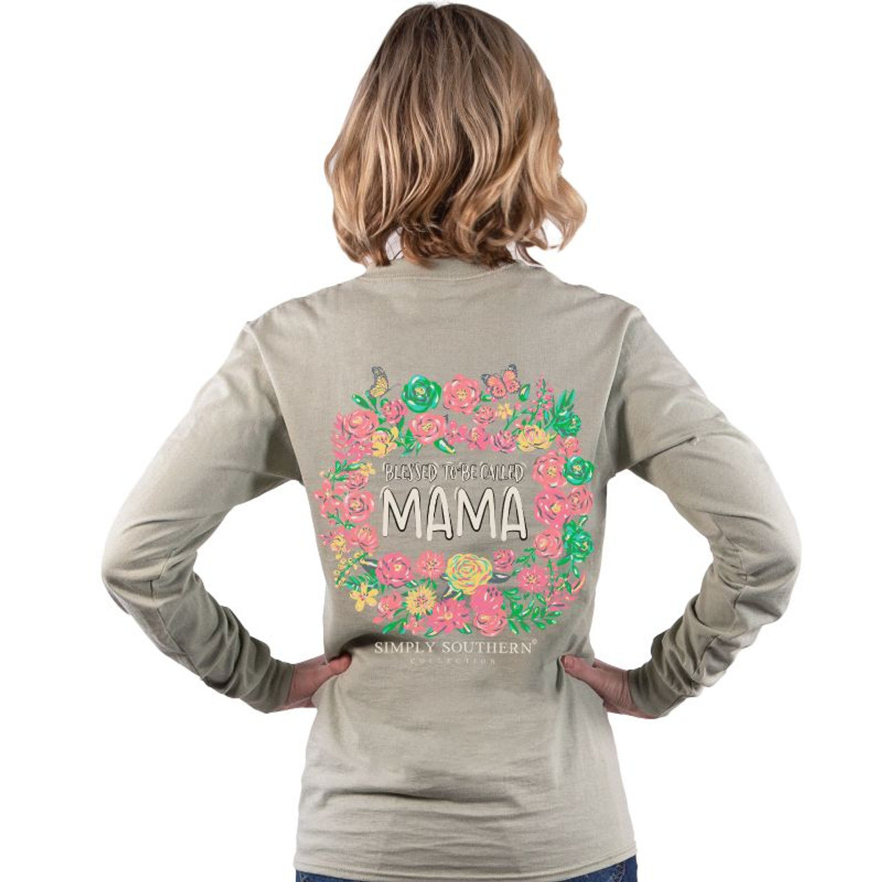 FINAL SALE - Simply Southern - Blessed to be Called Mama Long Sleeve Tee