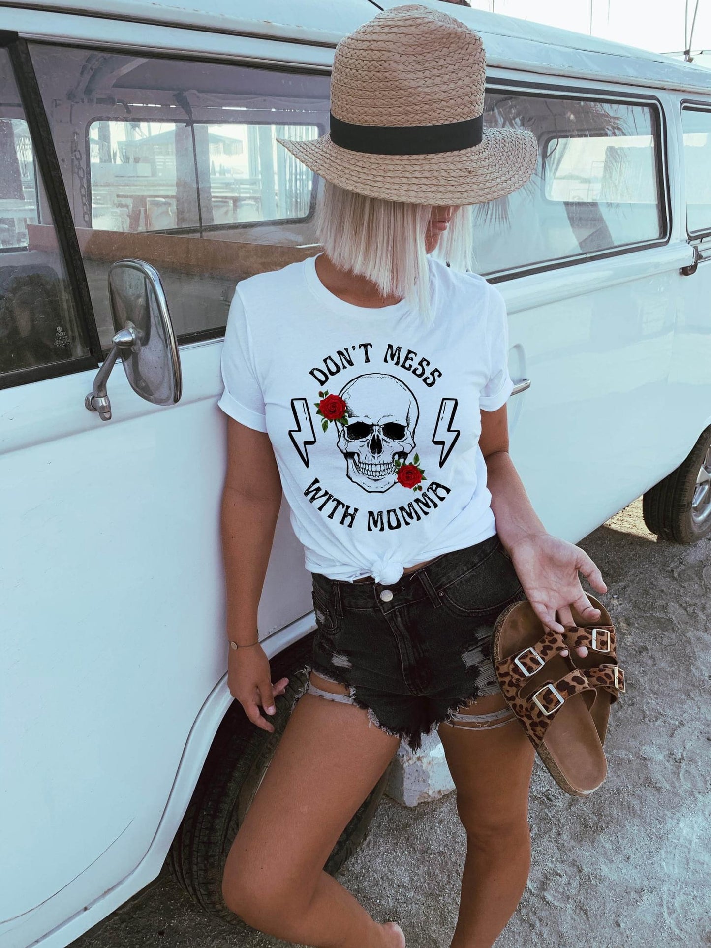 PREORDER - Don't Mess With Mama Skull Soft Boutique Tee