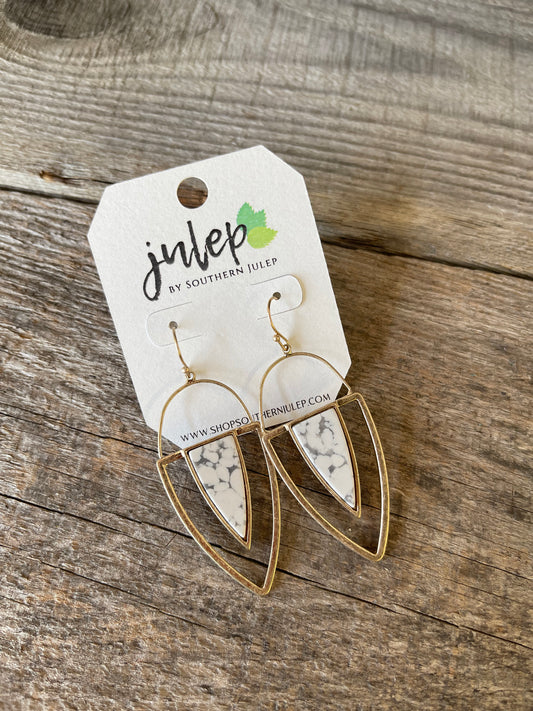 The Heidi Earrings - Howlite