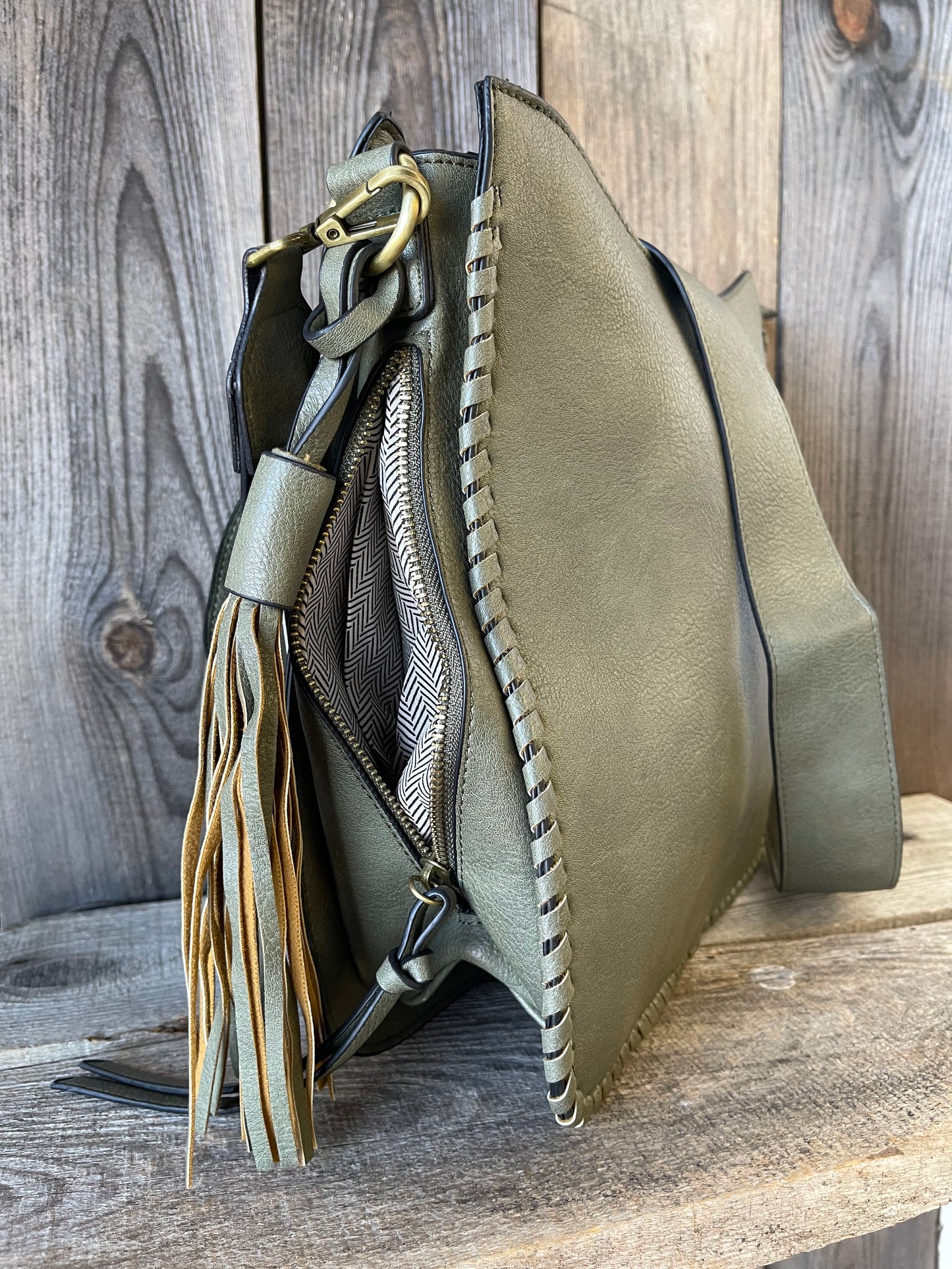 The Corrine Concealed Carry Crossbody Bag - Olive