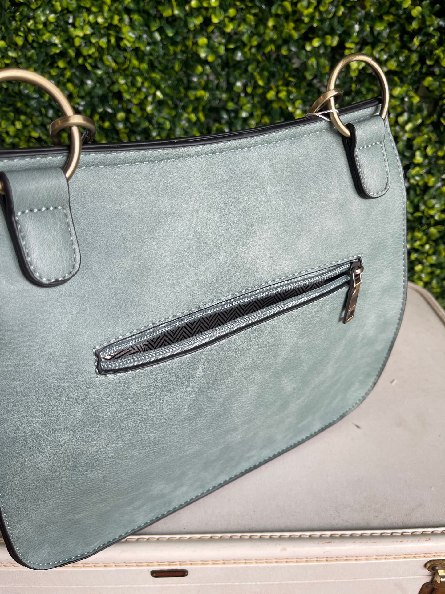 The Brinley Studded Crossbody Bag - Teal