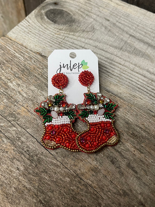 The Christmas Stocking Earrings