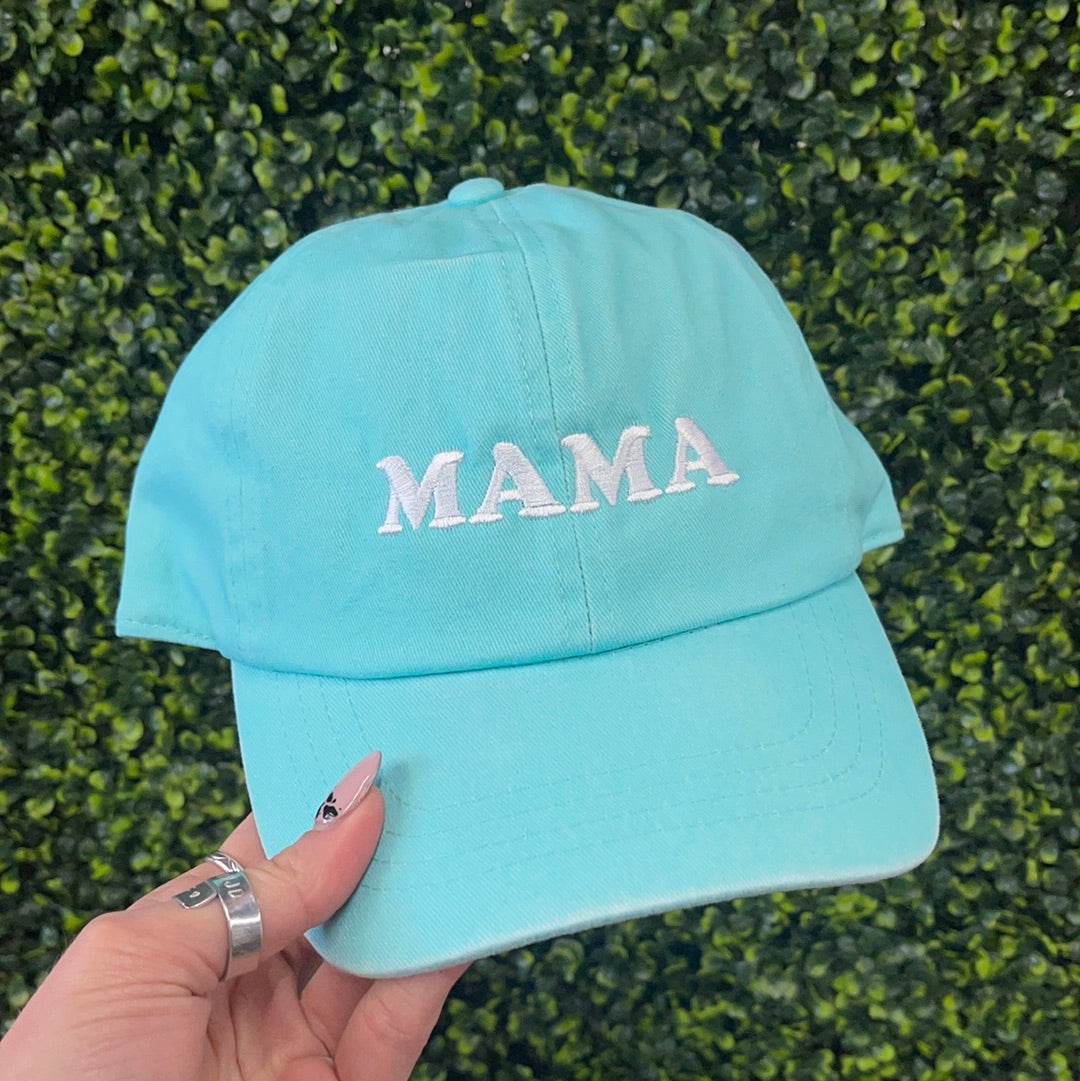 Mama Embroidered Cap - Mint
