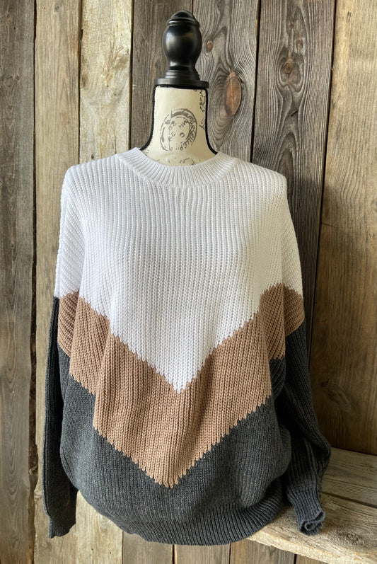 You Keep Me Warm Sweater - Ivory Multi