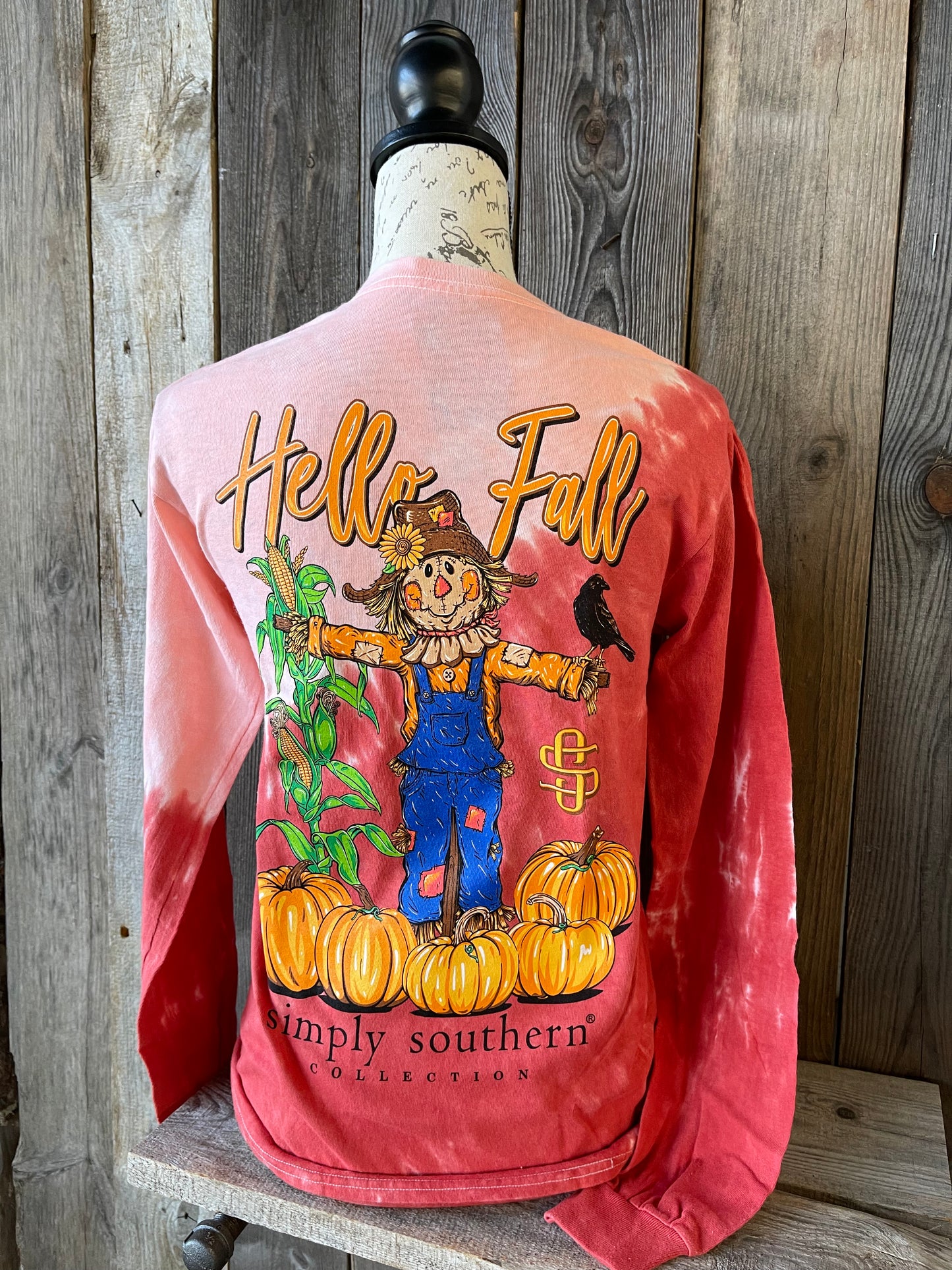 Simply Southern - Hello Fall Tie Dye Long Sleeve Tee
