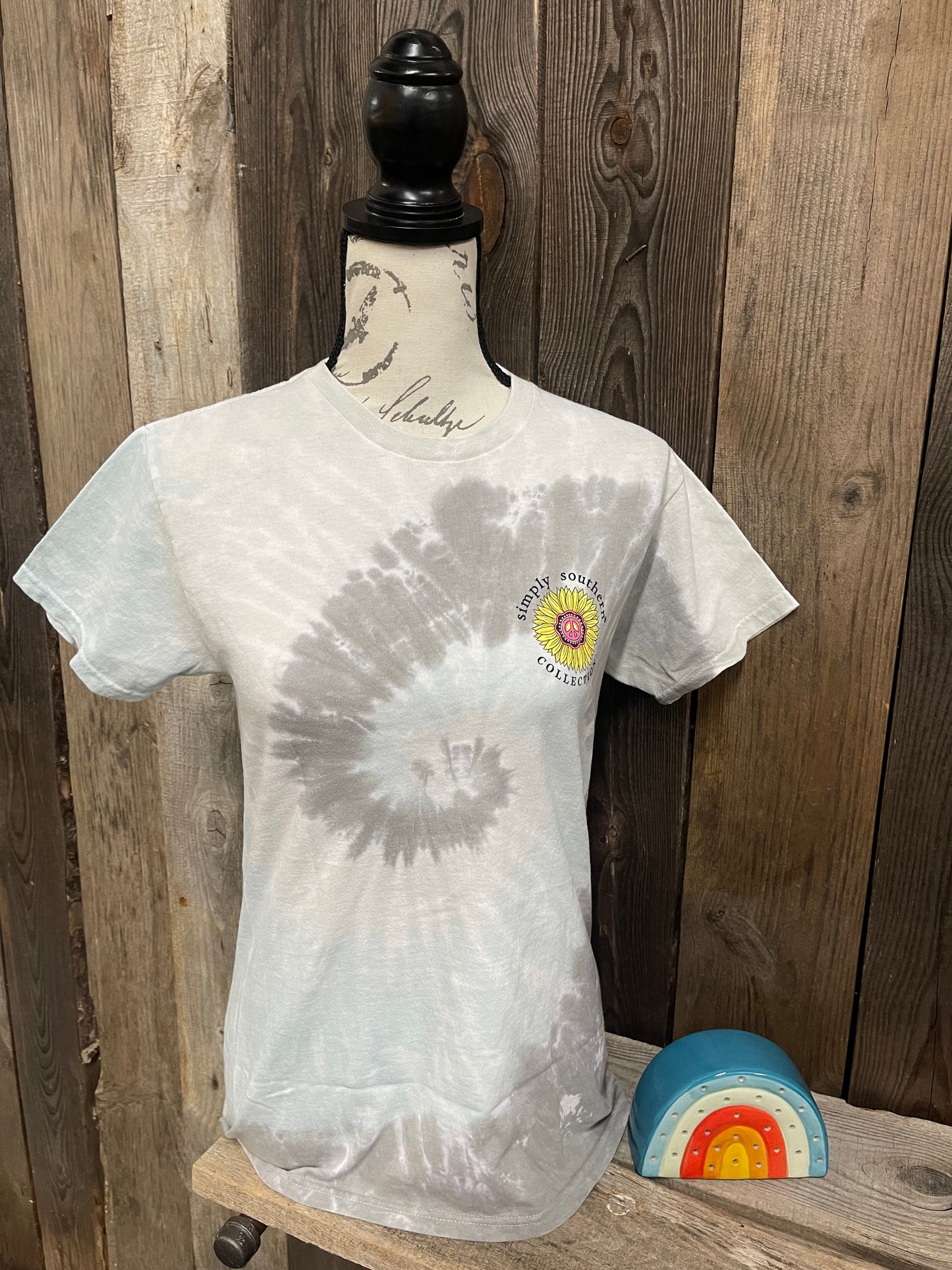 FINAL SALE - Simply Southern - Spread Seeds of Happiness Tie Dye SS Tee