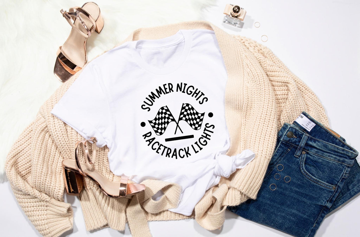 PREORDER - Summer Nights Racetrack Lights Soft Boutique Tee